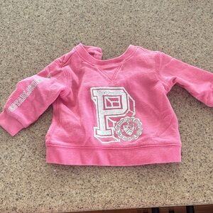 Polo by Ralph Lauren Pink Kids Pullover Sweatshirt with Varsity 'P'
